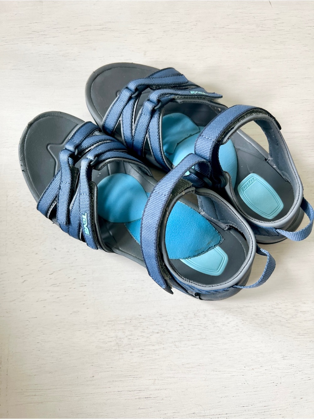 Teva TIRRA BERING Sea Navy Turquoise Open-Toe Hiking Strappy Sandals Size 8 - Picture 6 of 8